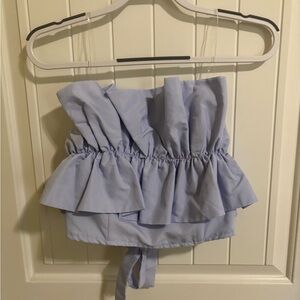 DO+BE Light Blue Smocked Top